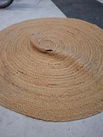 Rond jute vloerkleed, Ophalen of Verzenden, Gebruikt, 75 m² of meer, Laminaat