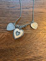 Collier Dolce Luna met hartjes hangers, Met hanger, Nieuw, Ophalen of Verzenden, Zilver