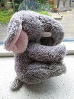 Olifant met jong merk Happy Horse Villa Joep grijs velours, Ophalen of Verzenden, Zo goed als nieuw, Olifant