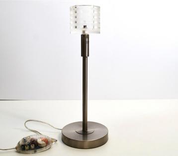 Tafellamp - design - rvs met glas beschikbaar voor biedingen