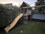 Speelhuis hout met schommel en glijbaan, Kinderen en Baby's, Speelgoed | Buiten | Speeltoestellen, Ophalen of Verzenden, Gebruikt