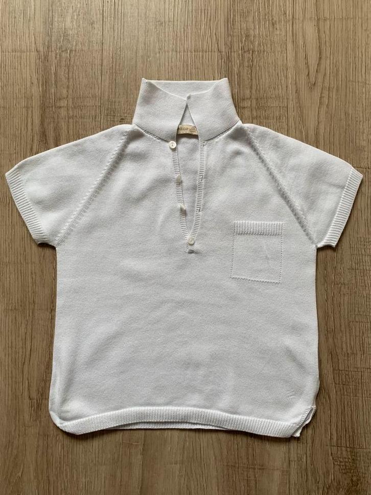 Wedoble polo wit maat 104 (valt als 98), Kinderen en Baby's, Kinderkleding | Maat 98, Zo goed als nieuw, Jongen of Meisje, Shirt of Longsleeve