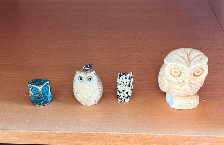 Kleine beeldjes uil, Verzamelen, Beelden en Beeldjes, Zo goed als nieuw, Dier, Verzenden