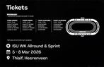 GEZOCHT: 2 tickets voor Wk Allround & Sprint Thialf 6 maart, Tickets en Kaartjes, Twee personen, Maart