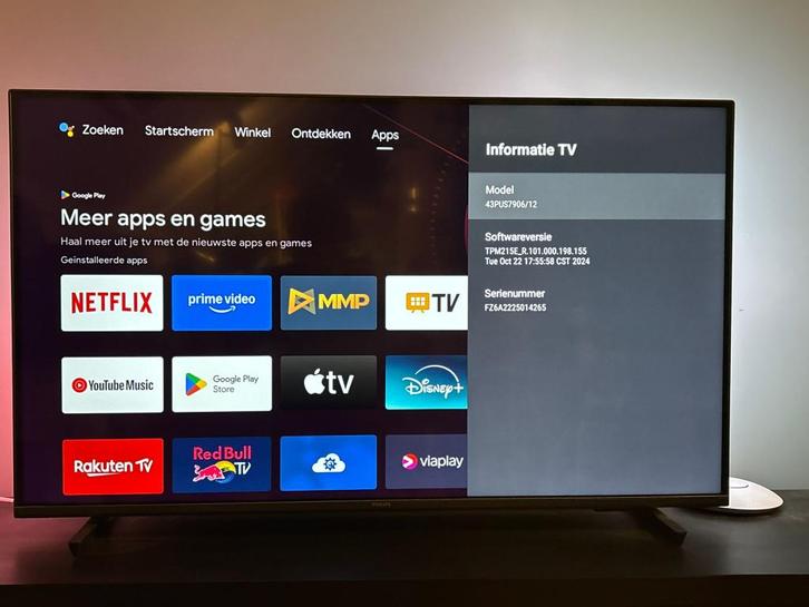 Philips 43” 4K Smart TV (43PUS7906/12) met LED-licht, Audio, Tv en Foto, Televisies, Zo goed als nieuw, LCD, 100 cm of meer, 4k (UHD)