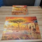 Legpuzzel 1000 stukjes - Savanne met olifanten, Ophalen of Verzenden, 500 t/m 1500 stukjes, Zo goed als nieuw, Legpuzzel