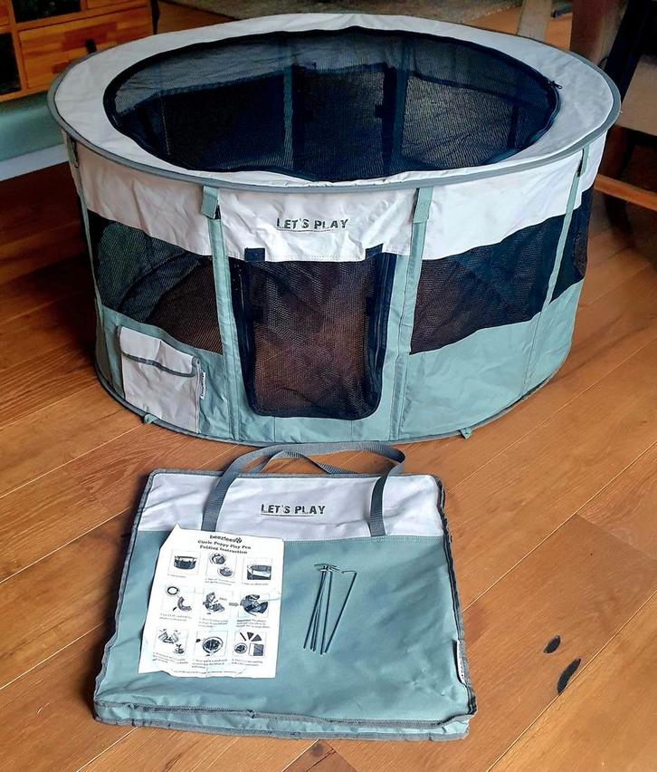 Beeztees opvouwbare nylon puppy ren Ø 110 cm, Dieren en Toebehoren, Honden-accessoires, Zo goed als nieuw, Ophalen of Verzenden