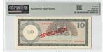 Netherlands Antilles 10 Gulden 1962 Aunc Specimen PMG 58 EPQ, Ophalen of Verzenden, Zuid-Amerika, Los biljet