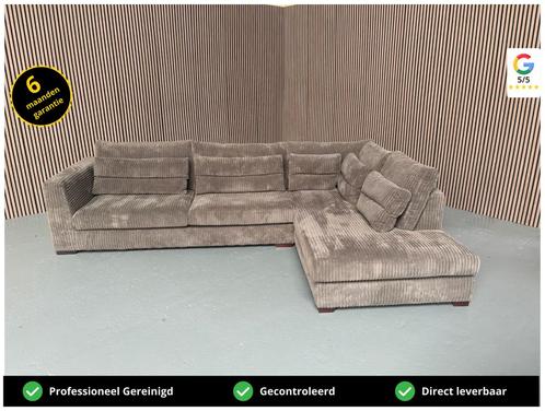 GRATIS LEVERING Ribstof Hoekbank 330x230 GEREINIGD, Huis en Inrichting, Banken | Bankstellen, Hoekbank, Vierpersoons of meer, 300 cm of meer