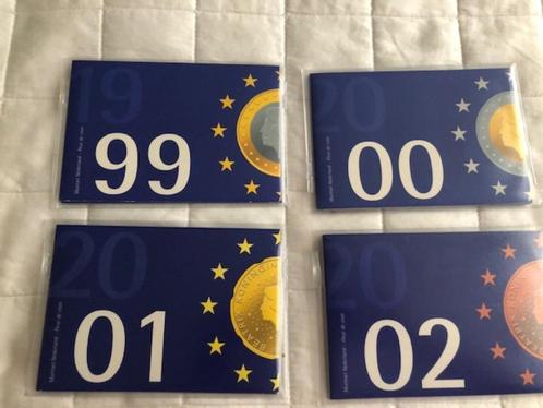 Muntensets 1999, 2000, 2001 en 2002 FDC, Postzegels en Munten, Munten | Nederland, Setje, Euro's, Koningin Beatrix, Ophalen of Verzenden