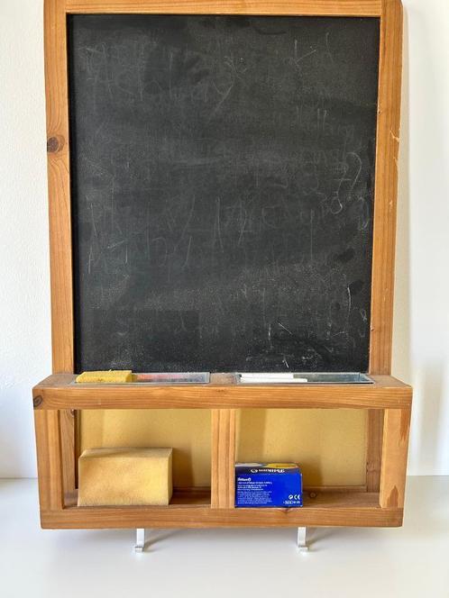 Schoolbord / Krijtbord met houten frame – inclusief krijt, Diversen, Schoolborden, Gebruikt, Krijtbord, Ophalen