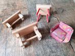 Houten poppenhuis meubeltjes, Ophalen of Verzenden, Gebruikt, Poppenhuis
