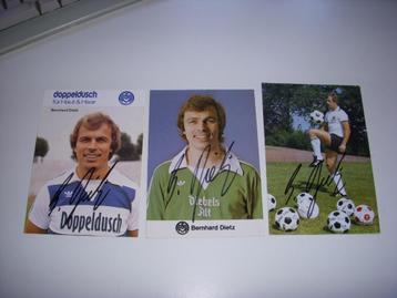 3 Verschillende spelerskaarten Bernhard Dietz MSV Duisburg  beschikbaar voor biedingen