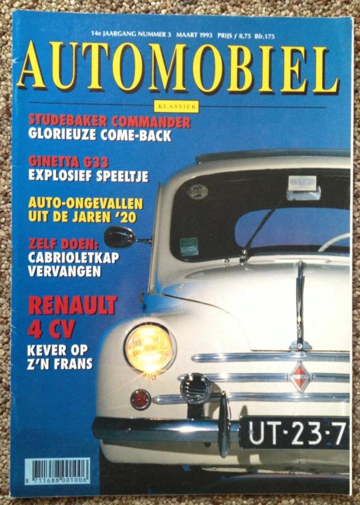 Automobiel: Renault 4CV, Ginetta G33, Studebaker Commander, Boeken, Auto's | Folders en Tijdschriften, Zo goed als nieuw, Algemeen