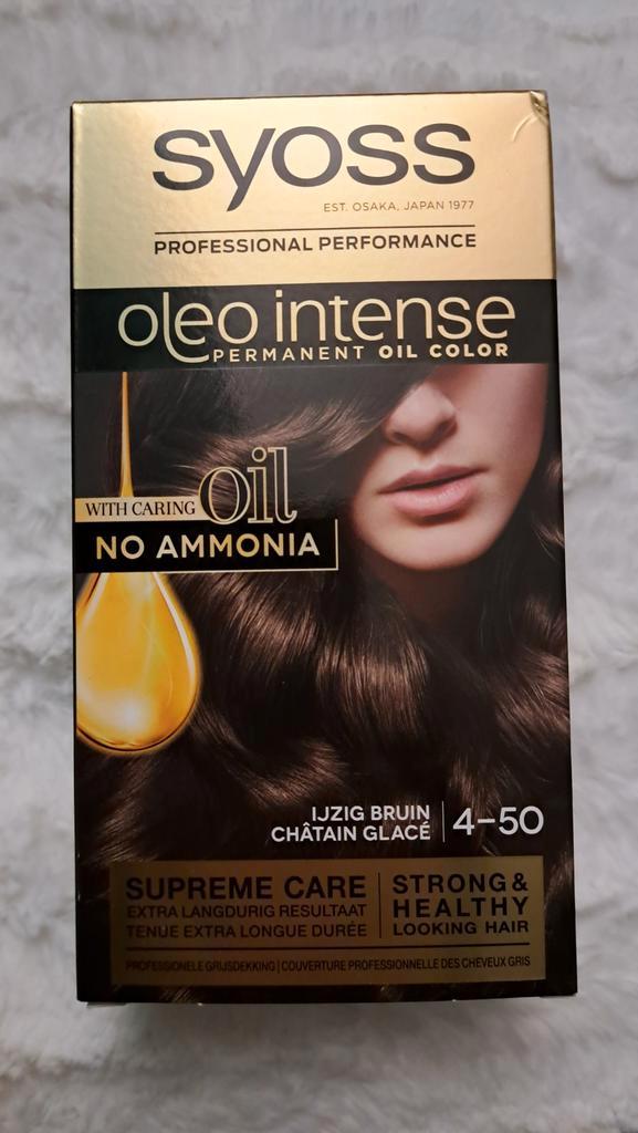 Syoss Oleo Intense Haarverf - IJzig Bruin 4-50, Sieraden, Tassen en Uiterlijk, Uiterlijk | Cosmetica en Make-up, Nieuw, Ogen, Bruin
