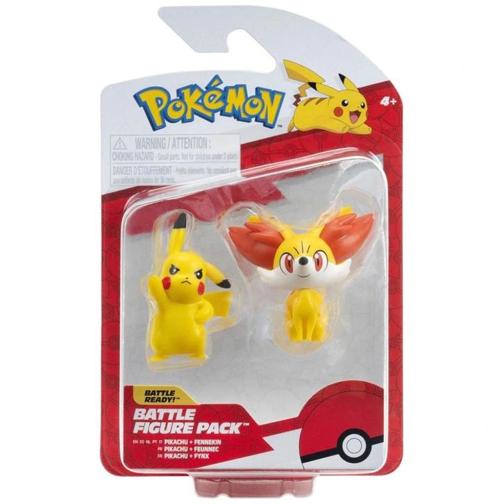 Pokémon: Battle Figure: Pikachu + Fennekin, Kinderen en Baby's, Speelgoed | Actiefiguren, Nieuw, Ophalen of Verzenden