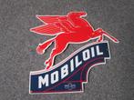 MOBILOIL EMAILLE RECLAMEBORD, Ophalen, Zo goed als nieuw, Reclamebord