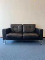 Dutch Originals Gispen AD2 Bank – Zwart Leder, Huis en Inrichting, Ophalen, 150 tot 200 cm, Tweepersoons, Zo goed als nieuw
