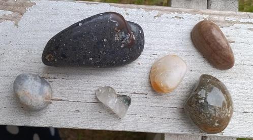 DB30 Handstenen/trommelstenen grijze kwarts, amygdaloïde bas, Sieraden, Tassen en Uiterlijk, Edelstenen, Nieuw, Verzenden