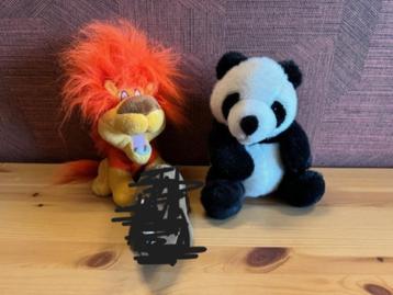 Diverse Knuffels: Leeuw, Panda. beschikbaar voor biedingen