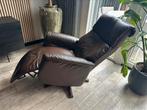 Prominent bruin leren relax fauteuil / stoel, Huis en Inrichting, Ophalen, Zo goed als nieuw, 75 tot 100 cm, 50 tot 75 cm
