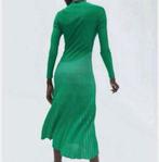 Nieuw Zara Gebreide Jurk L - Midi Geplooid Fijn groen lang, Zara, Maat 42/44 (L), Nieuw, Ophalen of Verzenden