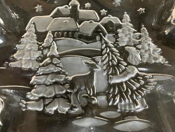 Mikasa Serveerschaal KERST, Vintage 1980,KRISTALGLAS beschikbaar voor biedingen