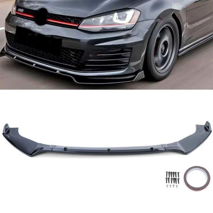 Spoiler Splitter Geschikt Voor VW Golf 7 GTI GTD Glans Zwart, Auto diversen, Tuning en Styling, Ophalen of Verzenden