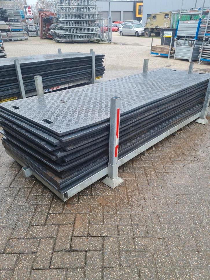 Kunststof rijplaten nette gebruikte met handvaten / antislip, Doe-het-zelf en Verbouw, Overige Doe-het-zelf en Verbouw, Zo goed als nieuw