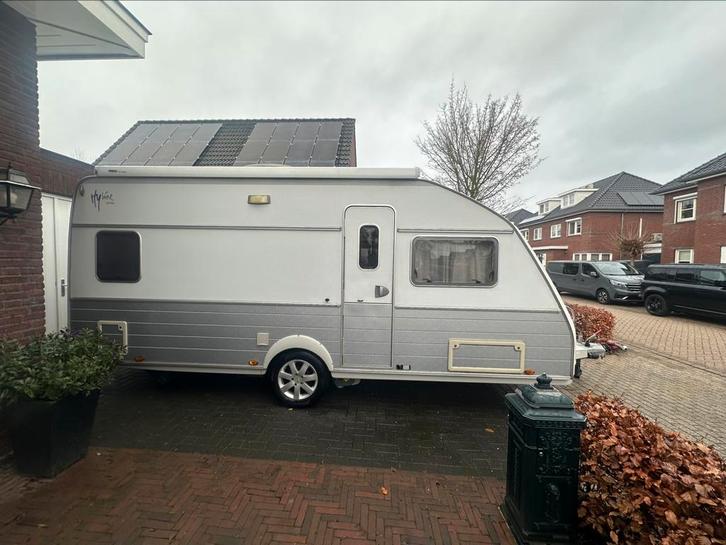 Kip Hyline 49 TDB 2009 mover/airco/luifel enz, Caravans en Kamperen, Caravans, Bedrijf, tot en met 4, 1250 - 1500 kg, Rondzit