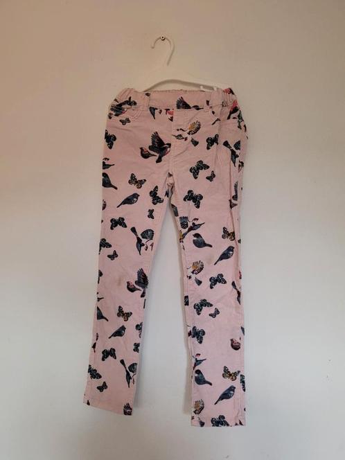 Mooie roze skinny rib broek met vlinders Benetton maat 122, Kinderen en Baby's, Kinderkleding | Maat 122, Gebruikt, Meisje, Broek