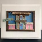 Luxe gevoerde opbergdoos met miniatuur van drijfhout, Antiek en Kunst, Ophalen of Verzenden