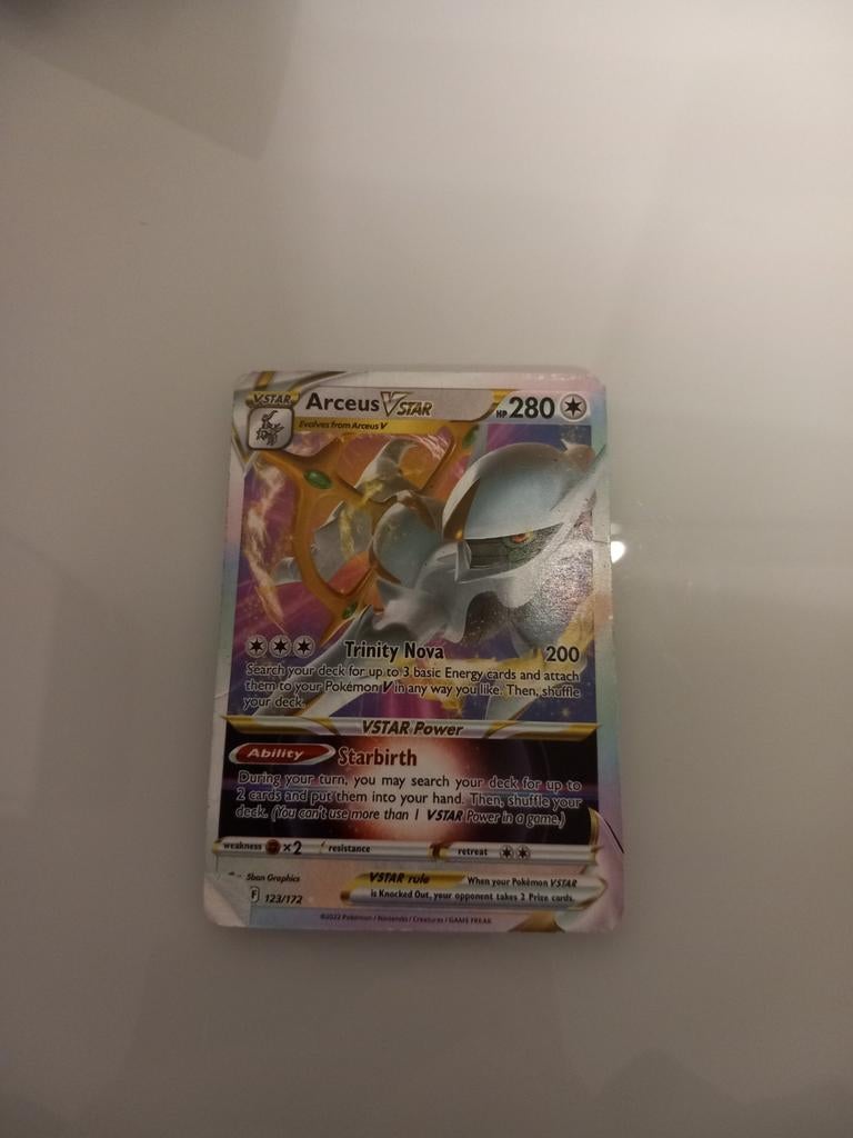 Arceus VStar zeldzaam kaart zo goed als nieuw, Ophalen, Zo goed als nieuw, Losse kaart