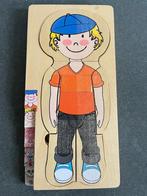 4 Puzzels in één mal van hout, Gebruikt, 10 tot 50 stukjes, Ophalen of Verzenden, Van hout