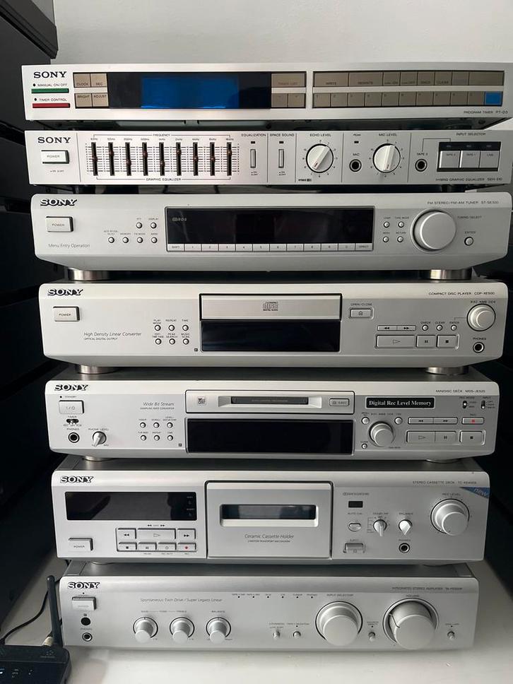 Vintage Sony Stereo Set met DSP & Program Timer, Audio, Tv en Foto, Stereo-sets, Gebruikt, Cassettedeck, Cd-speler, Tuner of Radio