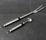 Brabantia Profile bestek vleesvork en meloenschep, Ophalen of Verzenden, Gebruikt, Rvs of Chroom, Los bestek