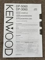 Kenwood gebruiksaanwijzing CD speler DP 5060 DP 3060, Audio, Tv en Foto, Cd-spelers, Overige merken, Ophalen of Verzenden, Zo goed als nieuw