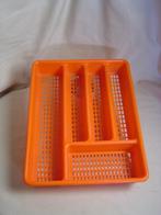 Vintage oranje bestekbak jaren 70, Ophalen of Verzenden, Gebruikt