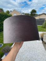 Lampenkap fluweel taupe, Huis en Inrichting, Lampen | Lampenkappen, Ophalen of Verzenden, Zo goed als nieuw, Rond, Minder dan 25 cm