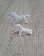 2 witte porseleinen paardjes beeldjes vintage beeld paard, Ophalen of Verzenden, Zo goed als nieuw, Dier