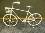 Wit metalen decoratie fietsje 23 cm, Ophalen of Verzenden, Zo goed als nieuw