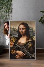 Uniek XXL Glasschilderij | Mona Lisa 2025 Rifle - 6 sizes, Oorspronkelijke maker, Verzenden, Nieuw, 125 cm of meer