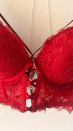 Hunkemöller Bustier Charlotta C80 - Zo goed als nieuw!, Ophalen of Verzenden, Rood, BH