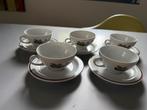 5 wijde vintage thee kop en schotels, Ophalen of Verzenden, Zo goed als nieuw