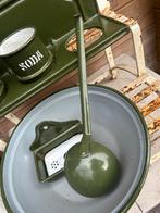 Groen emaille opscheplepel, Antiek en Kunst, Antiek | Emaille, Ophalen of Verzenden