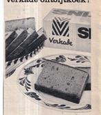 Retro reclame 1968 Verkade ontbijtkoek op Boerenbont bord, Overige typen, Ophalen of Verzenden