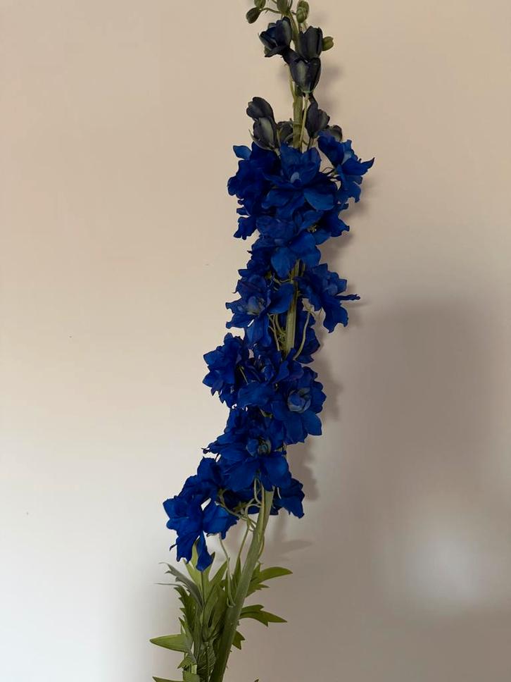 Delphinium XL - Donkerblauw Emerald, Huis en Inrichting, Woonaccessoires | Kunstplanten en Kunstbloemen, Nieuw, Binnen, Ophalen of Verzenden