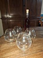 Set van 4 grote cognacglazen, Verzamelen, Glas en Borrelglaasjes, Zo goed als nieuw, Ophalen