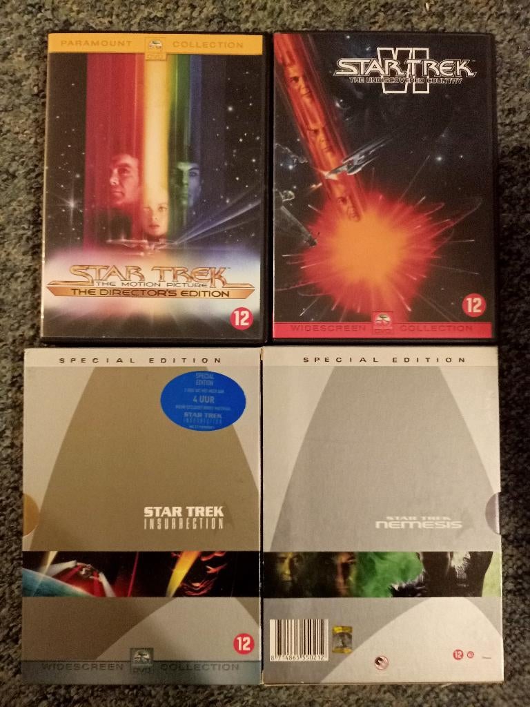Star Trek I, II, III Kirk en Spock & Nemisis en Insurrection, Cd's en Dvd's, Vanaf 12 jaar, Ophalen of Verzenden, Zo goed als nieuw