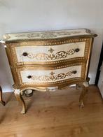 Italiaans/florentijns lade kastje met Gouden Accenten, Antiek en Kunst, Ophalen
